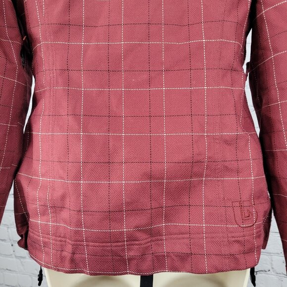Burton Red Check Dryride Faux Fur Lined Insulated Dream Jacket Size Small S - Picture 12 of 16